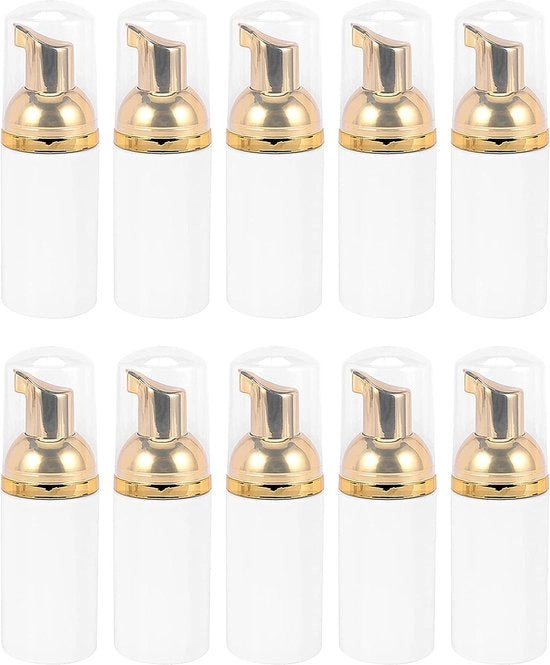 Dispensatore di sapone schiuma, 10 pezzi, 30 ml, plastica, flacone con pompa schiumante per lozioni, fondotinta, essenze, cosmetici, shampoo schiumante, shampoo a schiuma.