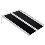 Rampa per sedia a rotelle pieghevole in alluminio ¨C Xylo ¨C 91x72x5 cm, portata 270 kg, nero