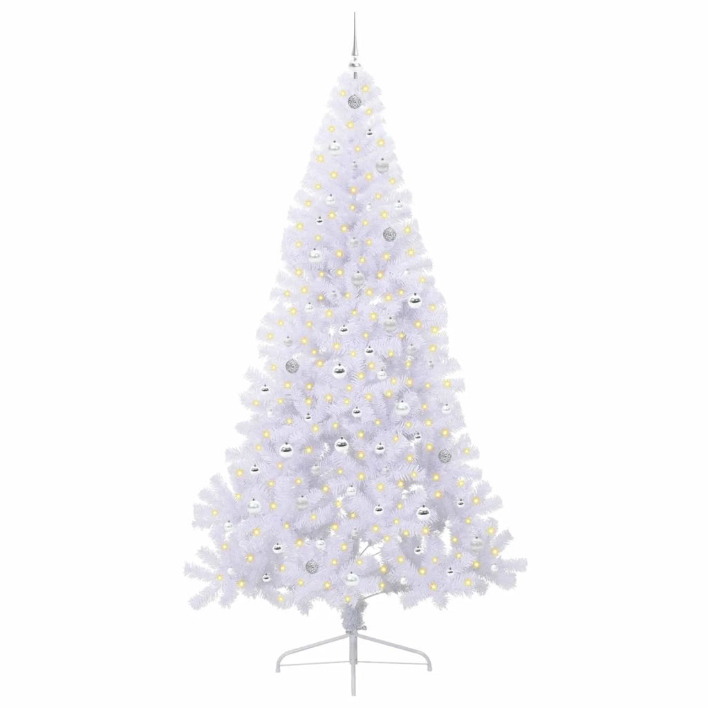 Albero di Natale artificiale Bianco 240 cm PVC e Acciaio