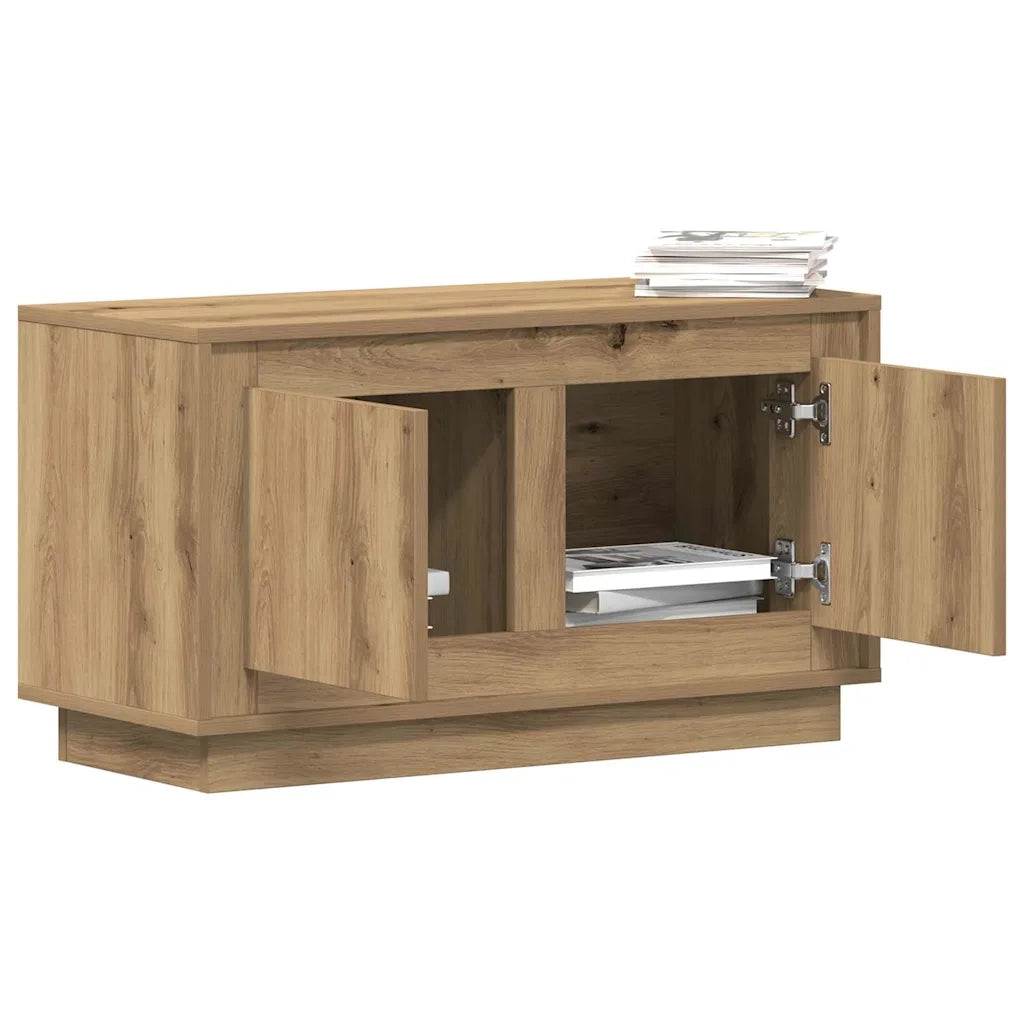 Mobile TV-Credenza per TV-Console TV rovere artigianale 80 x 35 x 45 cm Legno multistrato