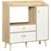 Mobile Cucina per Microonde con 2 Armadietti e Cassetto, 90x30x94cm, in MDF