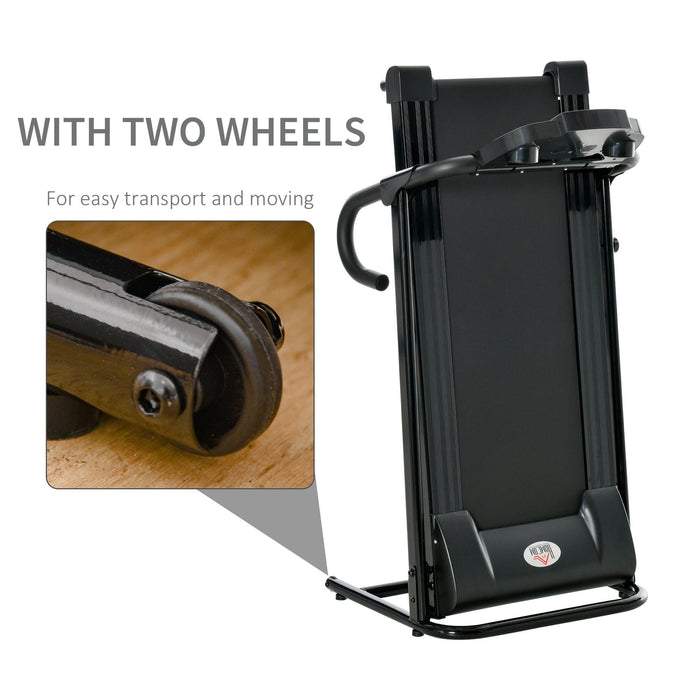 Tapis Roulant Elettrico Pieghevole 8-10 Km/h 500W 3 Programmi Nero