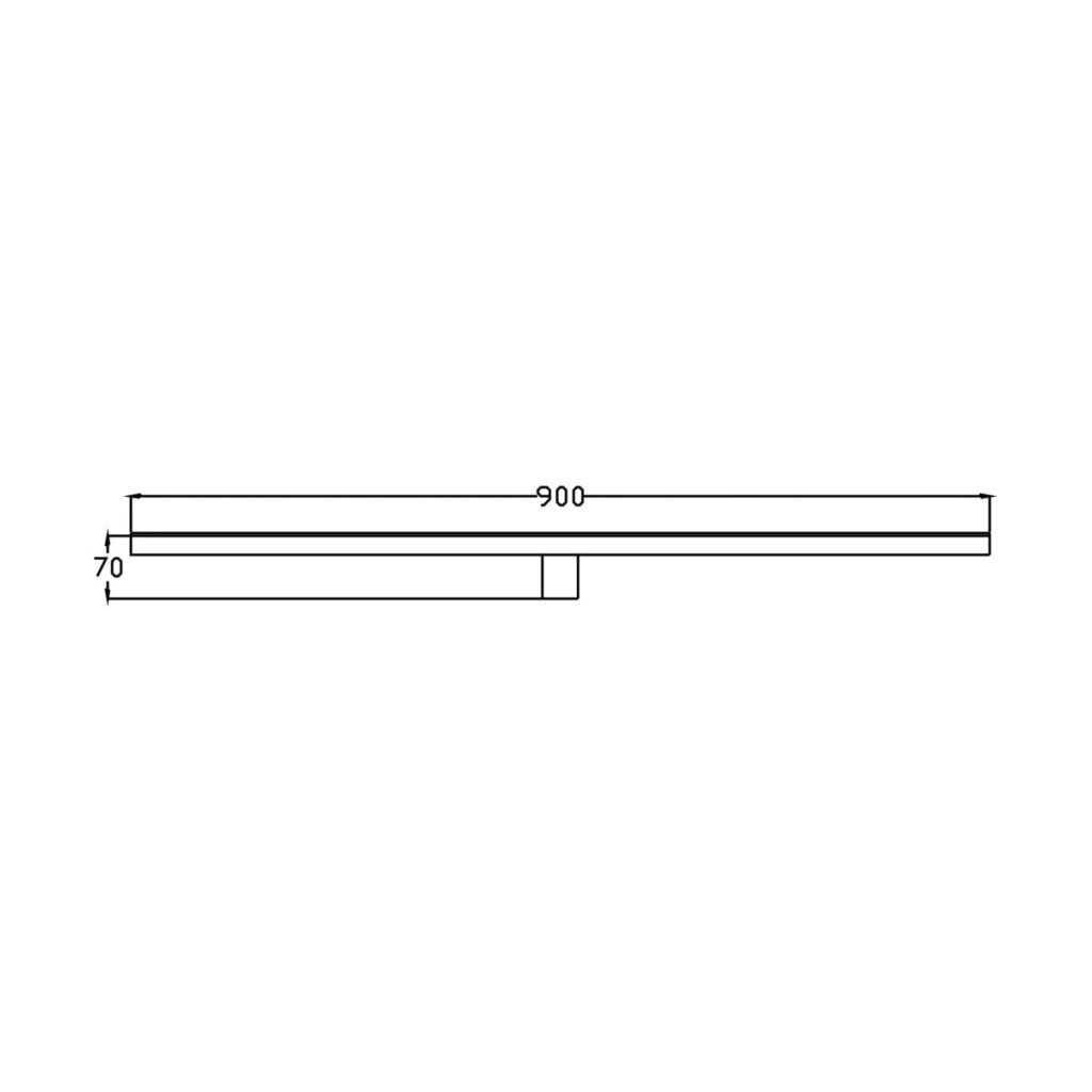Applique bagno Nevada XXL LED 32W 4000K nera IP44 Prestige