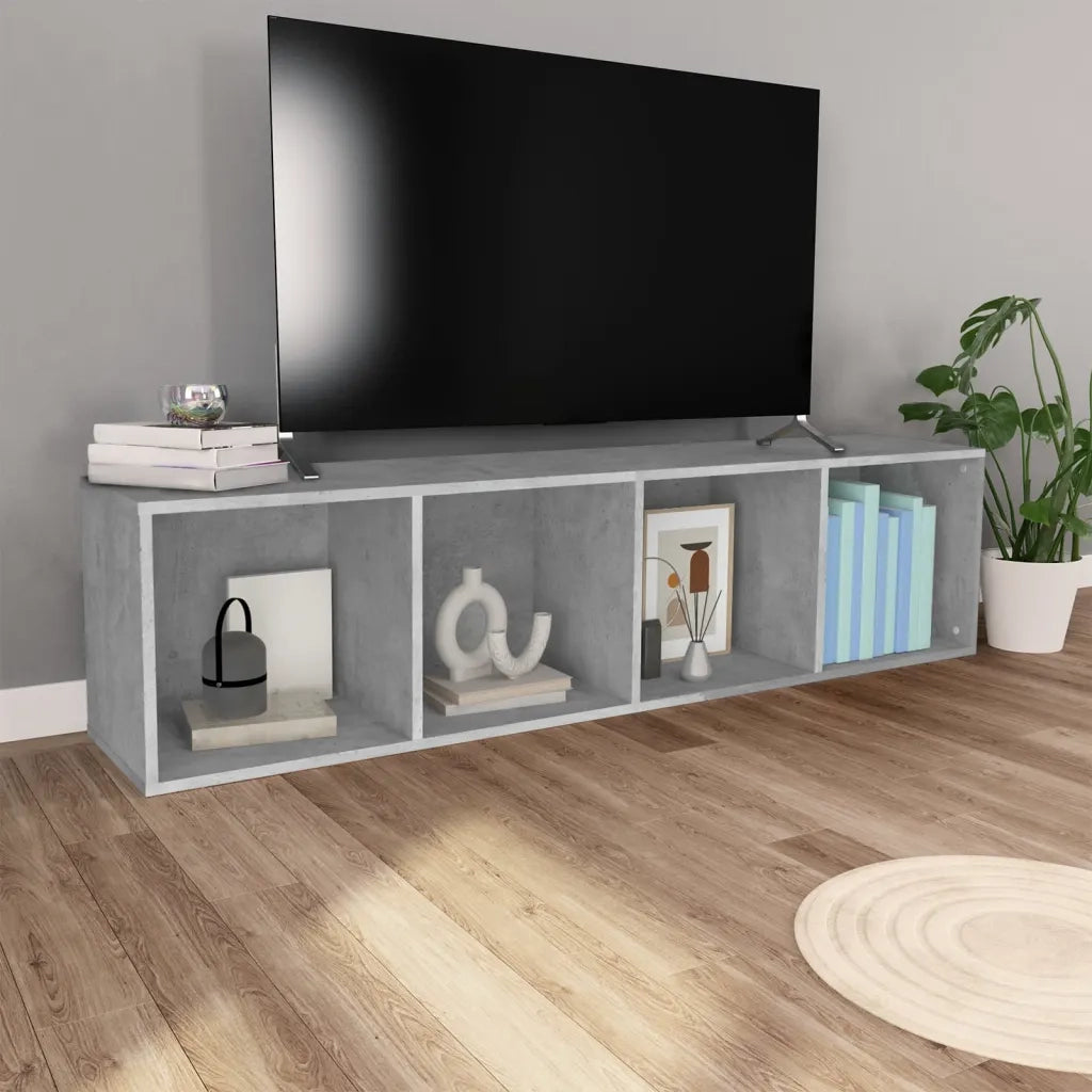 Libreria/Mobile TV Grigio Cemento 36x30x143 cm in Multistrato 800148