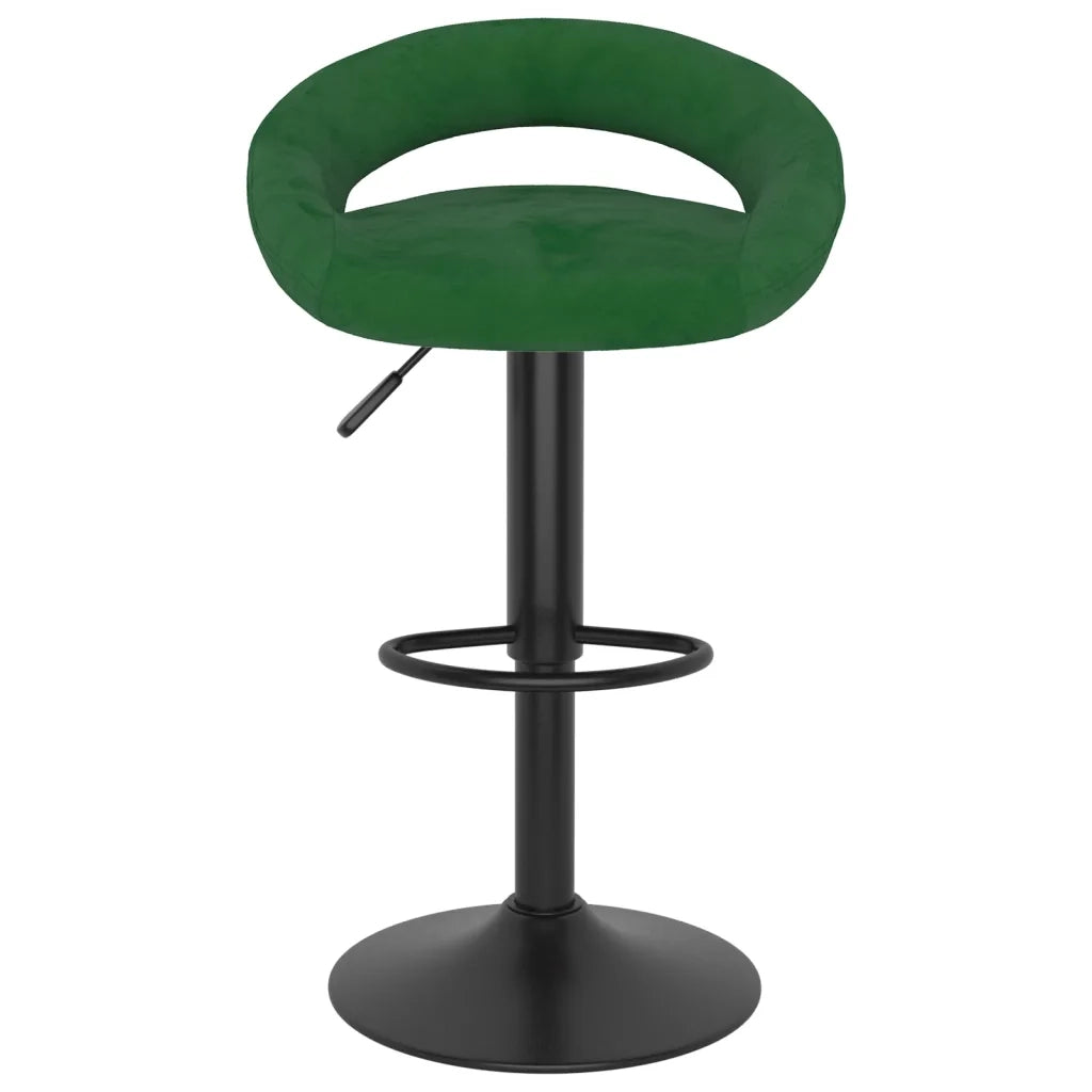 vidaXL Sgabelli da Bar 2 pz Verde Scuro in Velluto