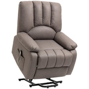 Poltrona relax reclinabile elettrica con poggiapiedi e telecomando ¨C zephmum ¨C 86x92x102 cm grigio