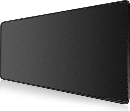 Muismat XL con formato grande per gaming, 800 x 400 mm, muismat con superficie ampia, migliora la precisione e la velocità, base in gomma, nero