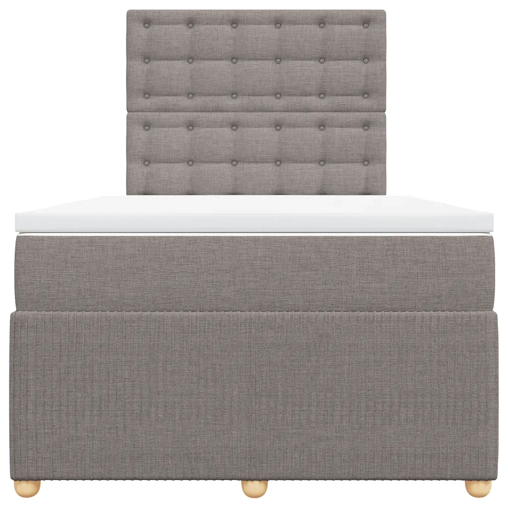 Giroletto a Molle con Materasso Tortora 120x200 cm in Tessuto 3292041