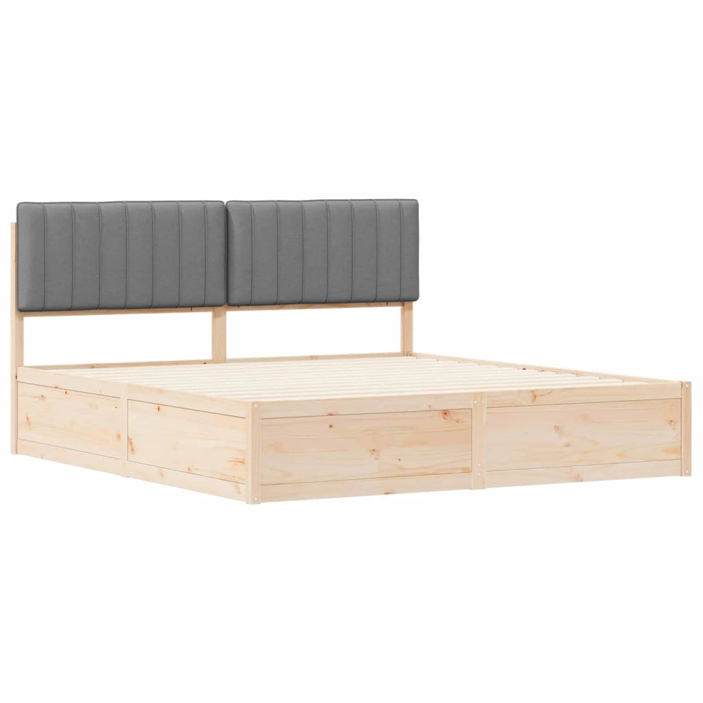 Letto con Testiera Rivestita Grigio chiaro 180 x 200 cm 3398214