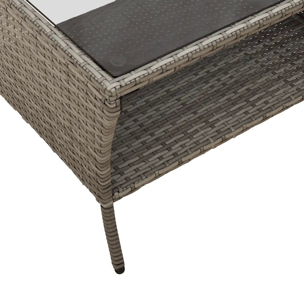 Set Divano da Giardino 6 pz con Cuscini Grigio in Polyrattan 3324579