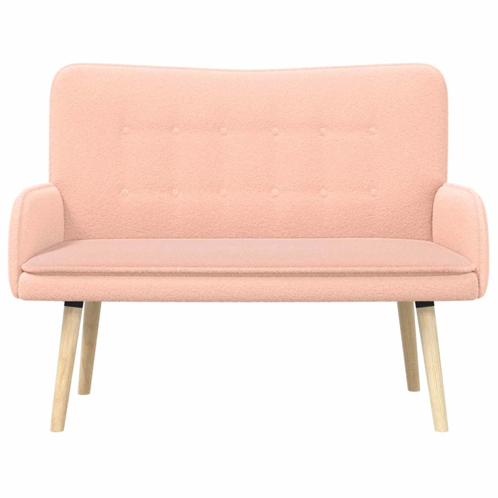 Divano a 2 Posti Rosa 115 x 61 x 87 cm Bouclé 42028925