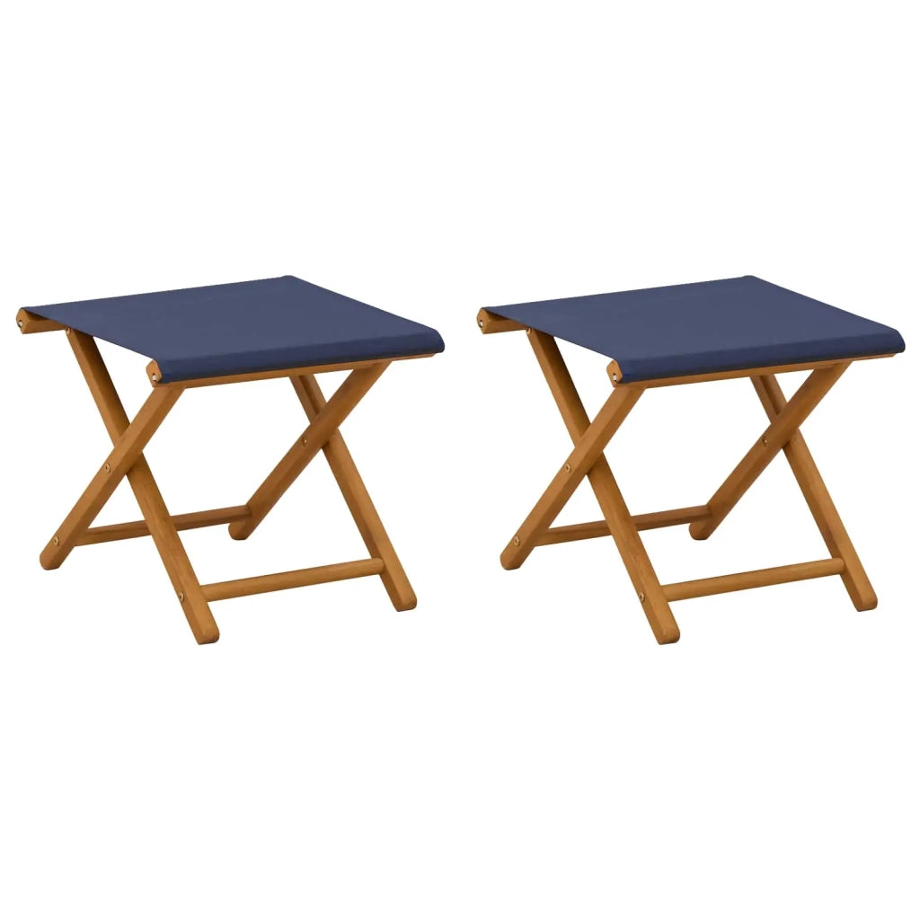 Lettino 2 pcs Legno di Eucalipto Massello Blu 42024893