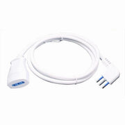 Trade Shop - Prolunga Lineare Bianca 10 Mt Con Spina 10a 2p+t + Presa 10a 2p+t Cavo 90° 83272 -