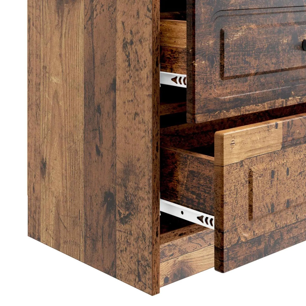 Armadio da Notte con cassetto Legno antico 62 x 34,5 x 44,5 cm 895703
