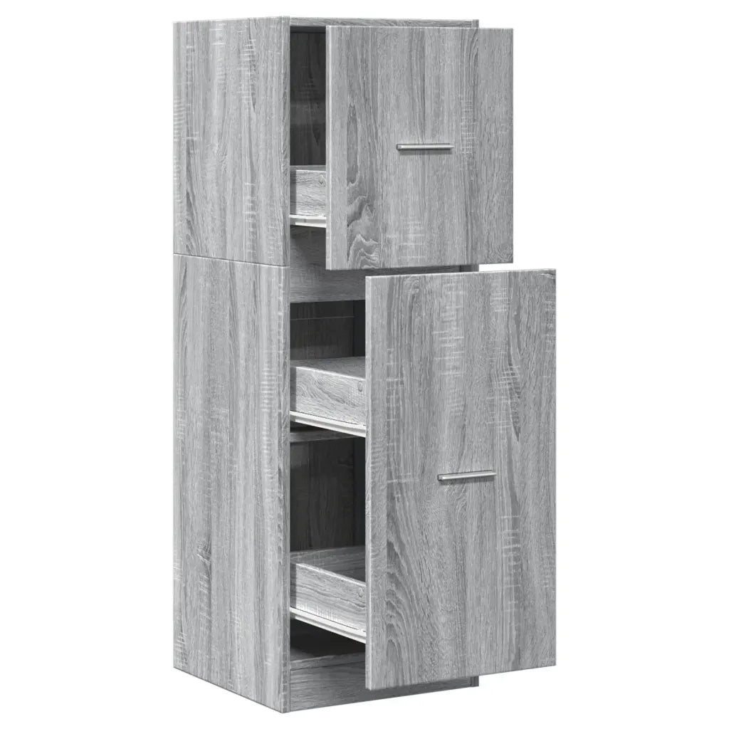 Armadietto da Farmacia Grigio Sonoma 40x41x118 cm in Truciolato 855201