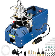 Pompa compressore aria - Pressione aria - 1800W - 4500PSI - 30MPA - 300BAR - 220V - Compressore - Compressore portatile - Blu