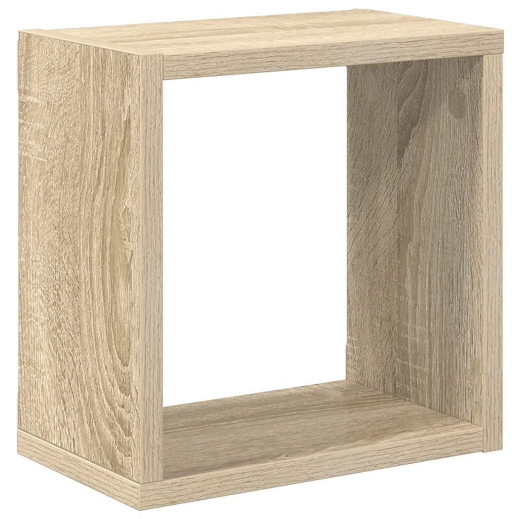 Mensole Parete a Cubo 2 pz Rovere Sonoma 26x15x26 cm 807034