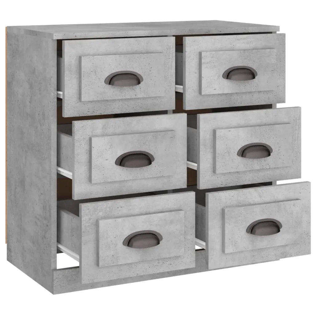 Credenza-Buffet-Armadio da cucina Grigio Cemento 70x35,5x67,5 cm in Legno Multistrato 305768