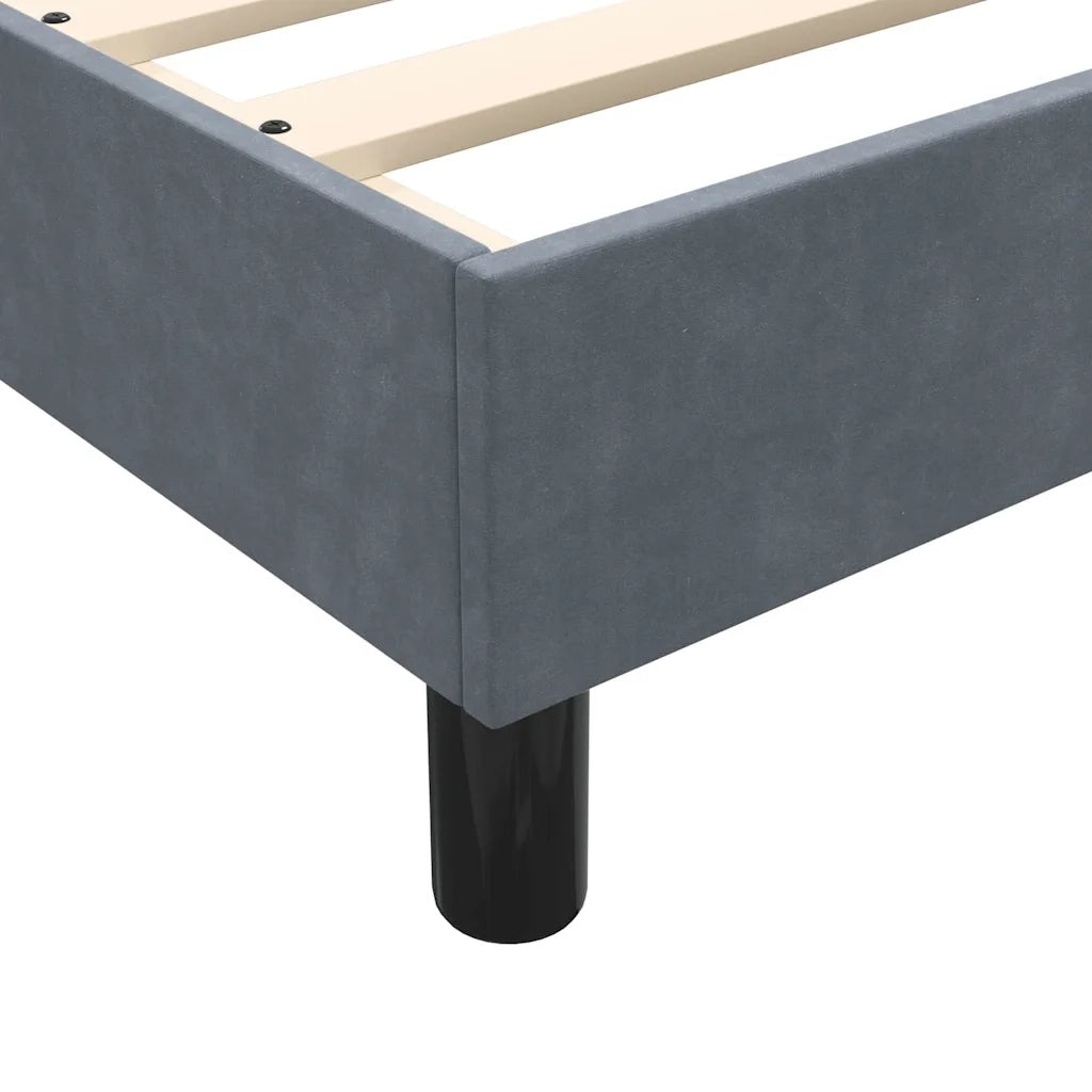 Giroletto Molle senza Materasso Grigio Scuro 160x210 cm Velluto 3315832