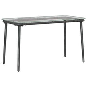 Tavolo da Giardino | Tavolino da esterno Nero 80 x 40 x 45 cm polyrattan