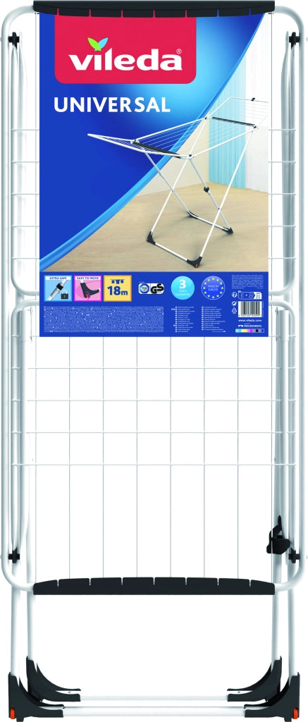 Vileda STENDIBIANCHERIA A CAVALLETTO UNIVERSAL cm. 180x55x108 h Stenditura mt. 18