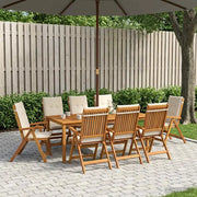 Set da pranzo da giardino da 9 pezzi Naturale 3434584