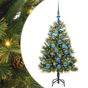 Albero di Natale | Decorazioni natalizie artificiale pieghevole con coni Verde 120 cm