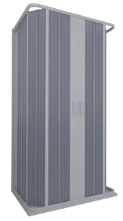 Box Doccia 3 Lati 80x120x80 cm 2 Ante a Soffietto in PVC Apertura Centrale H185 cm Dorini Bianco