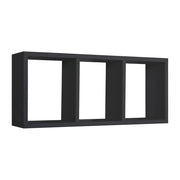 Mensola da parete 3 scomparti colore Nero mod. Tristano