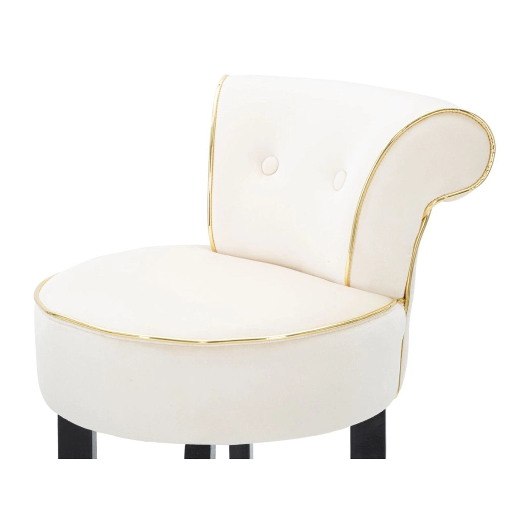 Sgabello Alto VKH440, Beige, Metallo, 46x48x96 cm