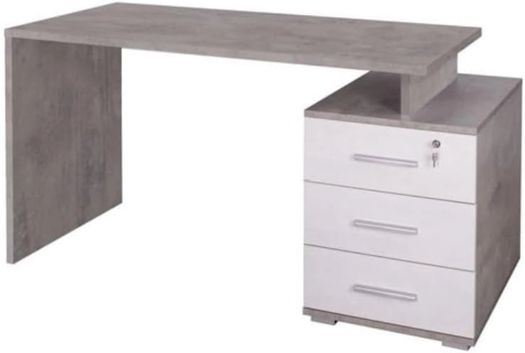 SCRIVANIA CM.154X65X76H CEMENTO/OSSIDO