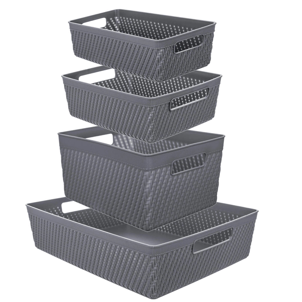Set di 4 cestini organizer KADAX per riporre oggetti.