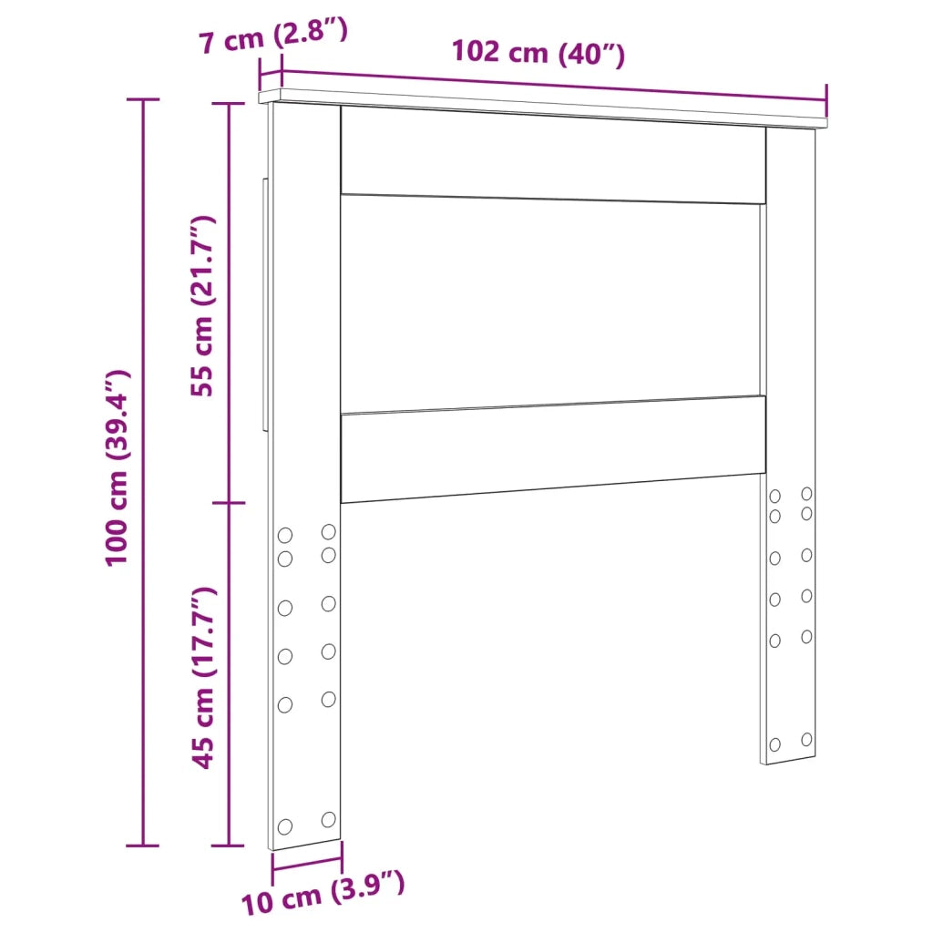 Testiera Rovere artigianale 100 cm Legno multistrato