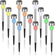 Illuminazione Solare LED per Giardino (12 pezzi) - Cambia Colore - Impermeabile Illuminazione Esterna
