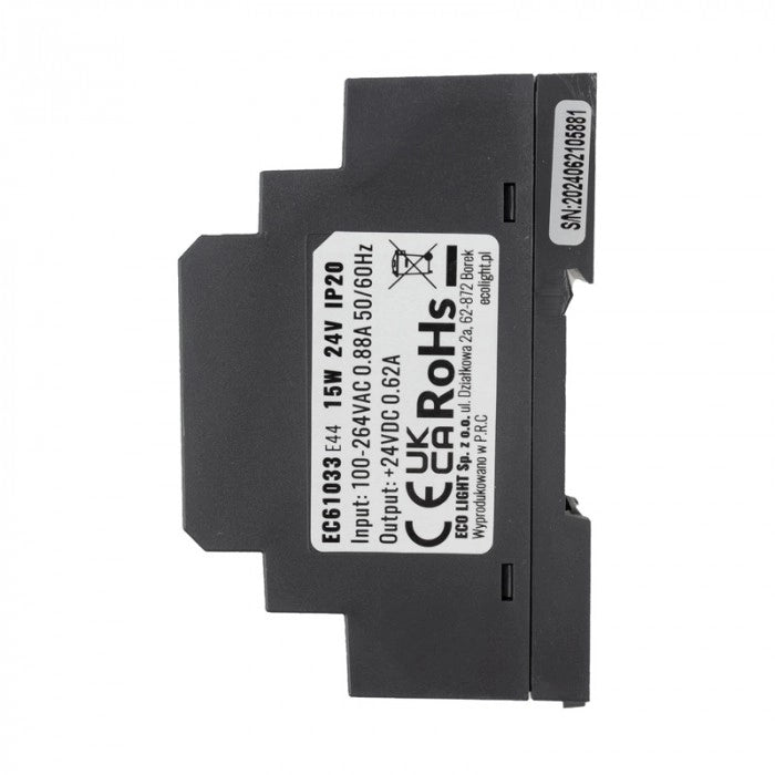 Alimentatore DIN Premium per LED 24V 15W IP20 Ecolight