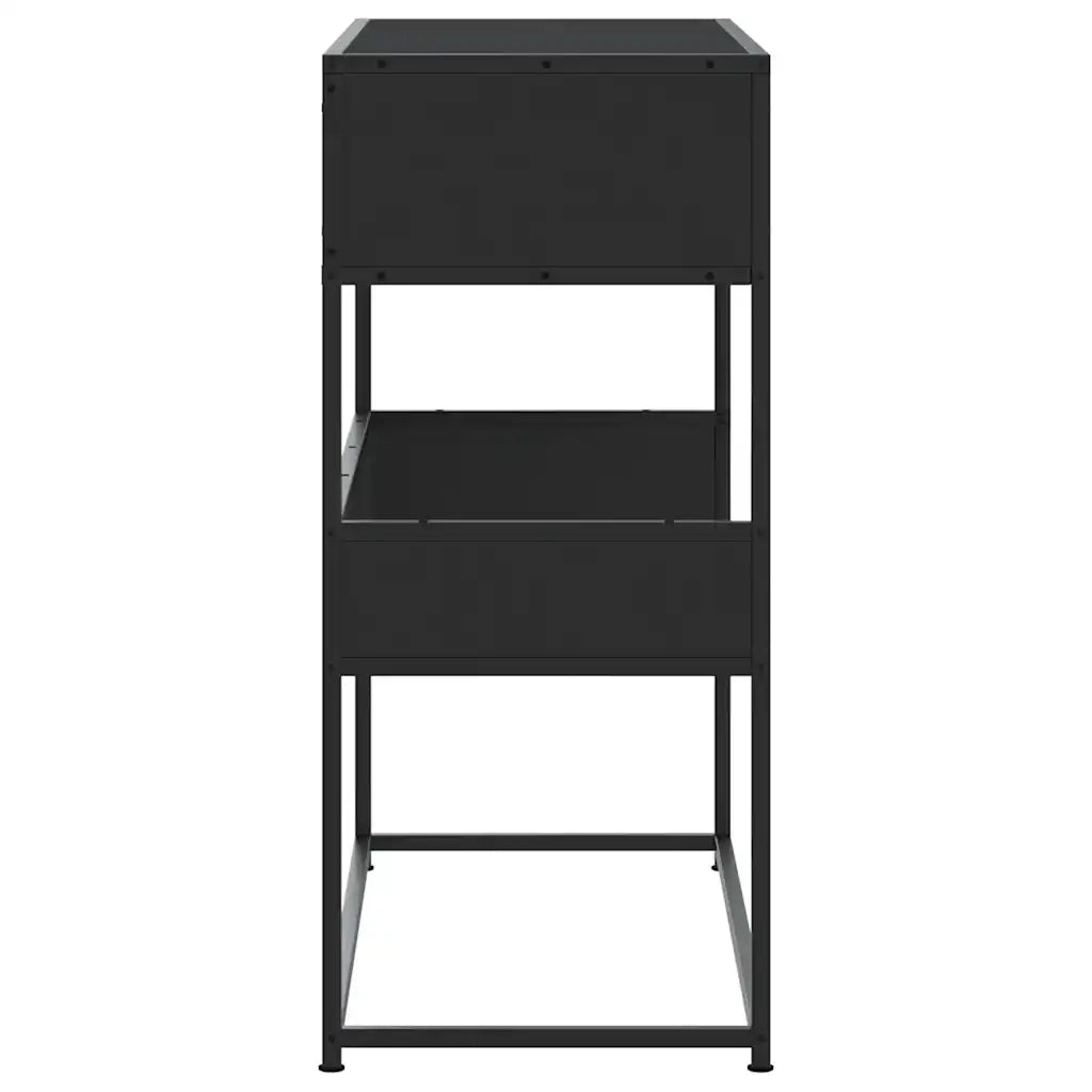 Tavolino Consolle Nero 90x35x80 cm in Legno Multistrato 849169