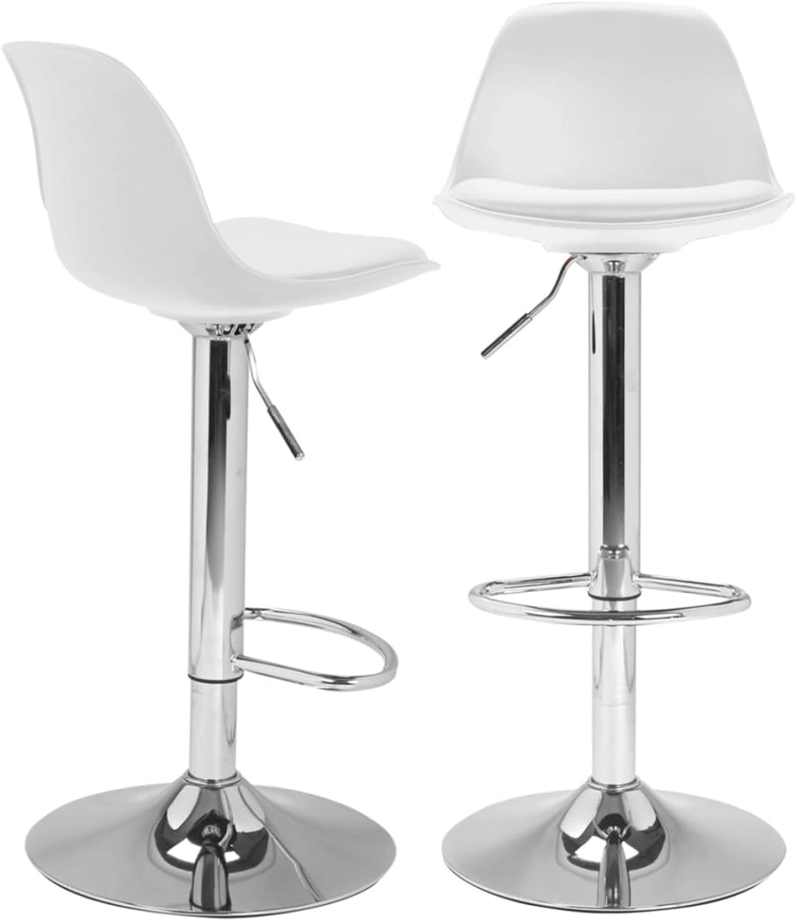 Set di 2 sgabelli da bar design bianchi KARL