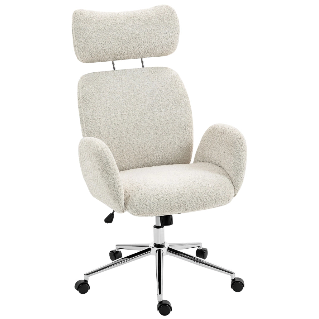 Sedia da ufficio ergonomica con schienale regolabile e braccioli ¨C zephmum ¨C grigio chiaro