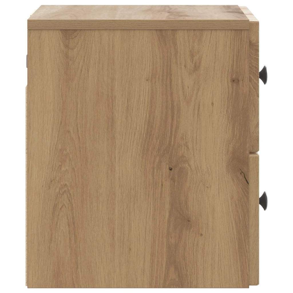 Mobiletto da notte a muro Rovere Artigianale 33 x 34,5 x 40 cm