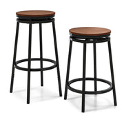 Set di 2 sgabelli da bar girevoli a 360° regolabili 36 x 36 x 74/61 cm design moderno in metallo marrone rustico 20_0013584