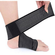 Trade Shop - Fascia Supporto Per Piede Caviglia Cavigliera Elastica Regolabile Con Strappo -