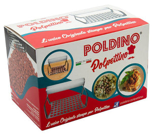 Poldino Polpettino Stampo per Polpettine di Carne 40 Fori Ø1,3 cm in Acciaio Lisa Luxury
