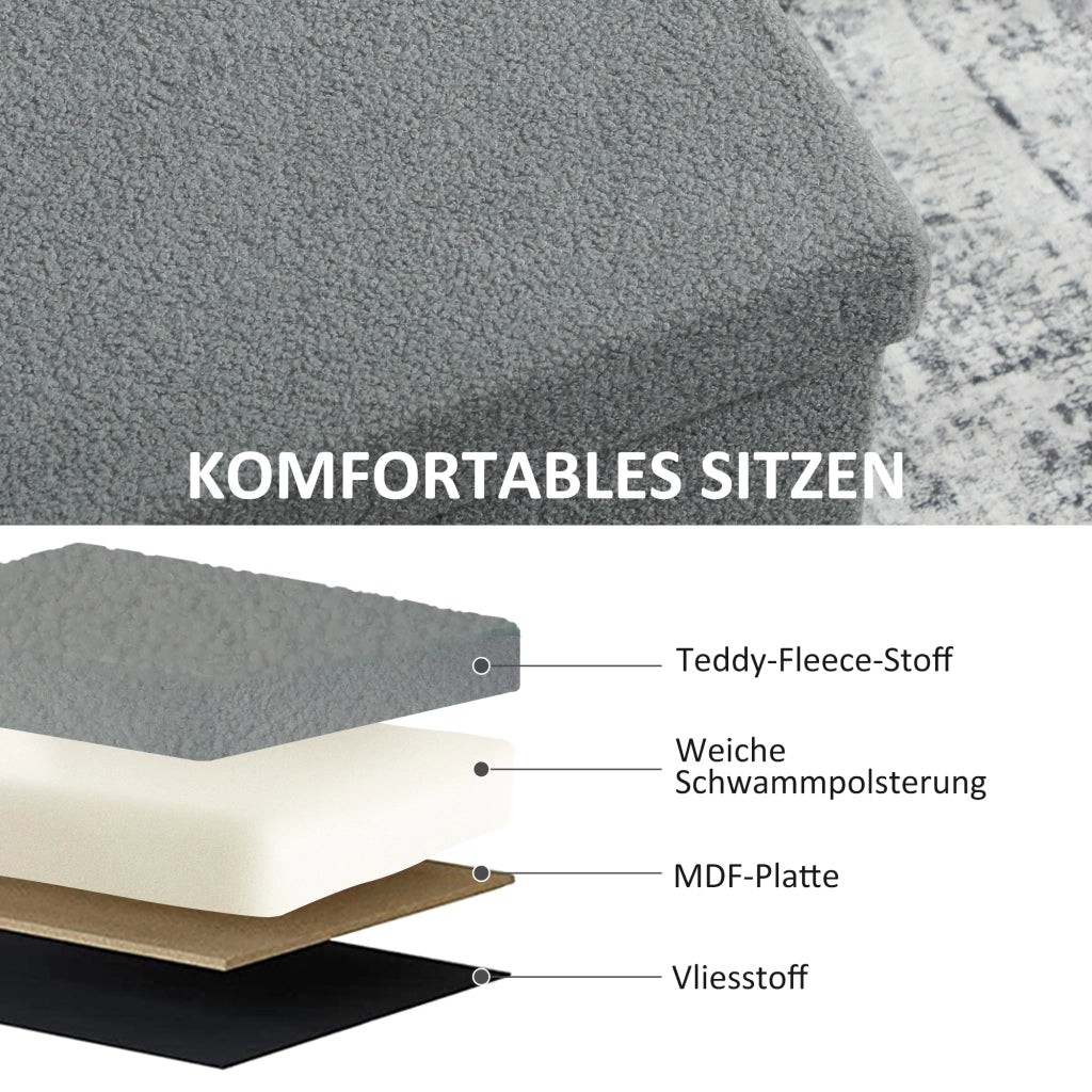 Pouf con contenitore ¨C zephmum ¨C grigio scuro