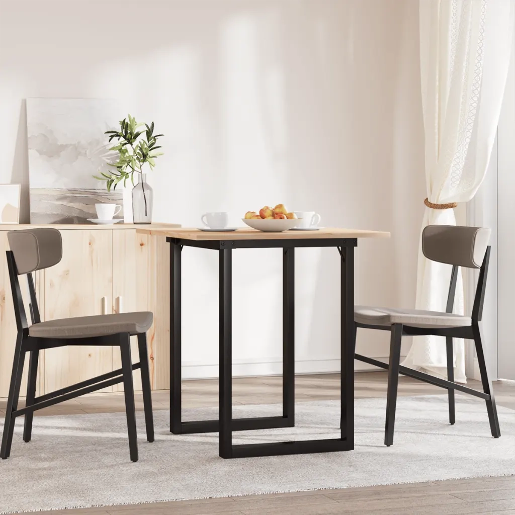 Tavolo da Pranzo Telaio a O 60x60x75 cm Legno Pino e Acciaio 3282670
