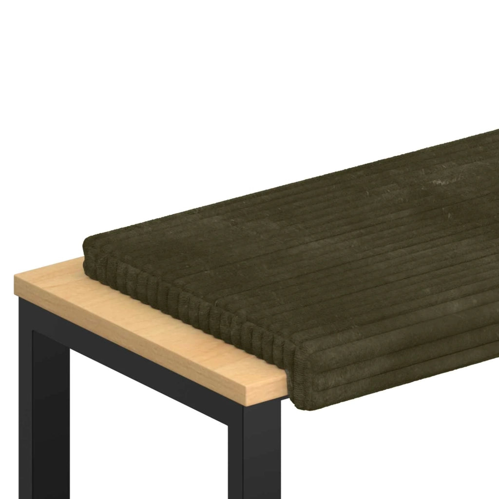 Cuscino per panchina Corduroy Morbido Verde Profondità 35 cm 42043224