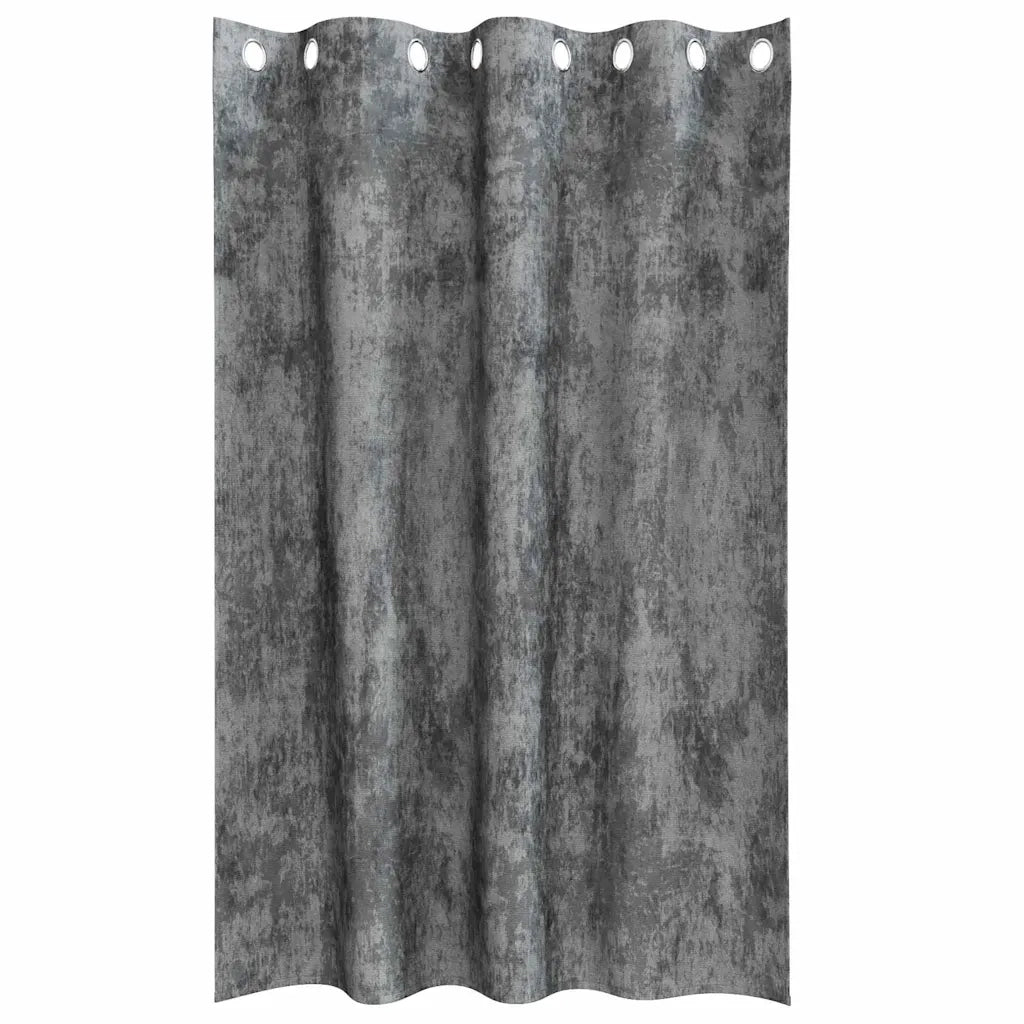 Tende in Velluto con tende 2 pcs Grigio 175 x 140 cm Velluto 4107654