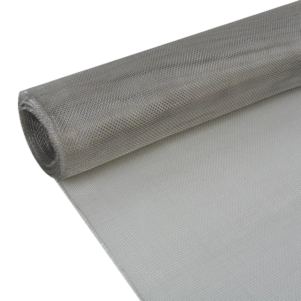 Recinzione in Rete in Acciaio Inossidabile 100x500 cm Argento 142258