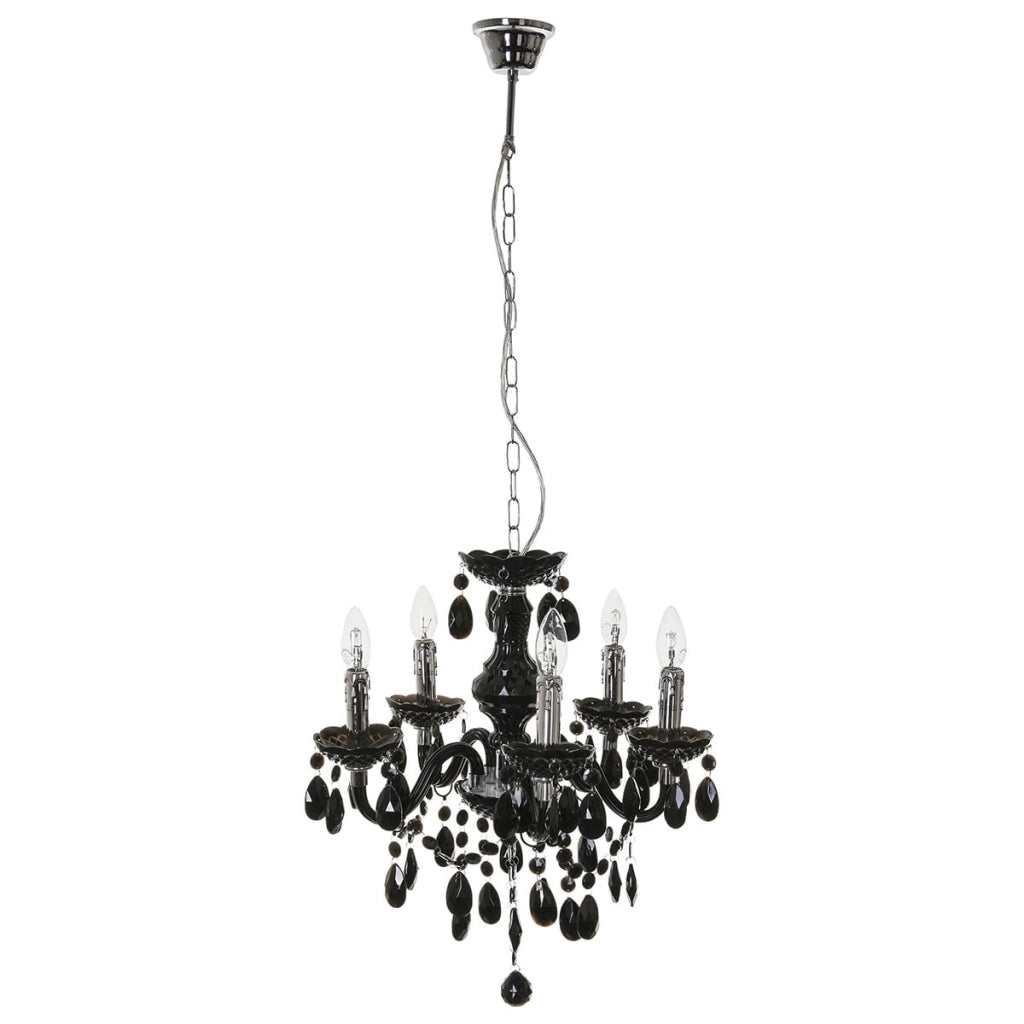 Italux Whiz lampadario nero/cromo 5xE14 cristalli L.90690/5BL