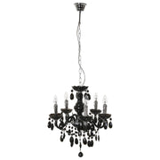 Italux Whiz lampadario nero/cromo 5xE14 cristalli L.90690/5BL