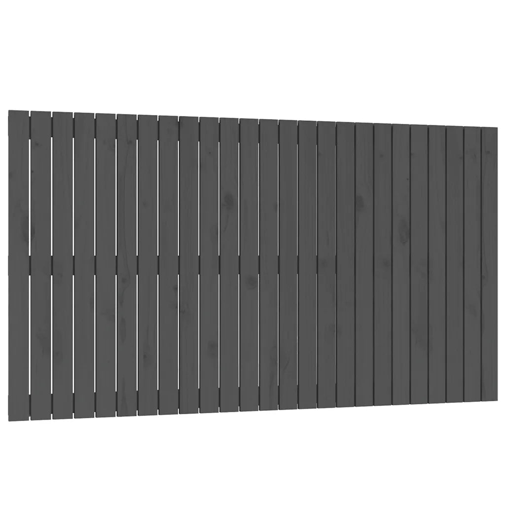 Testiera da Parete Grigia 159,5x3x90 cm Legno Massello di Pino